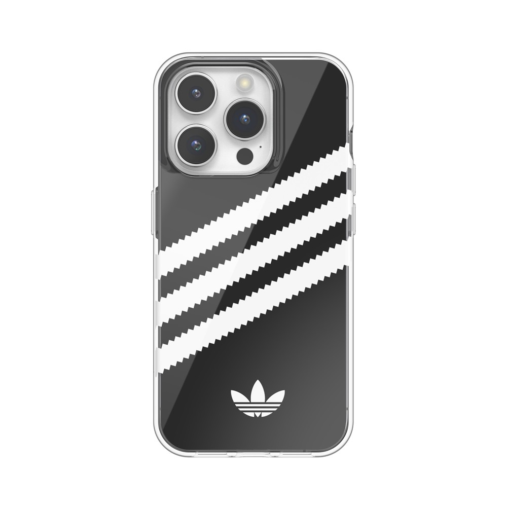 Adidas アディダス iPhone 15 Pro adidas OR 3-stripes clear case