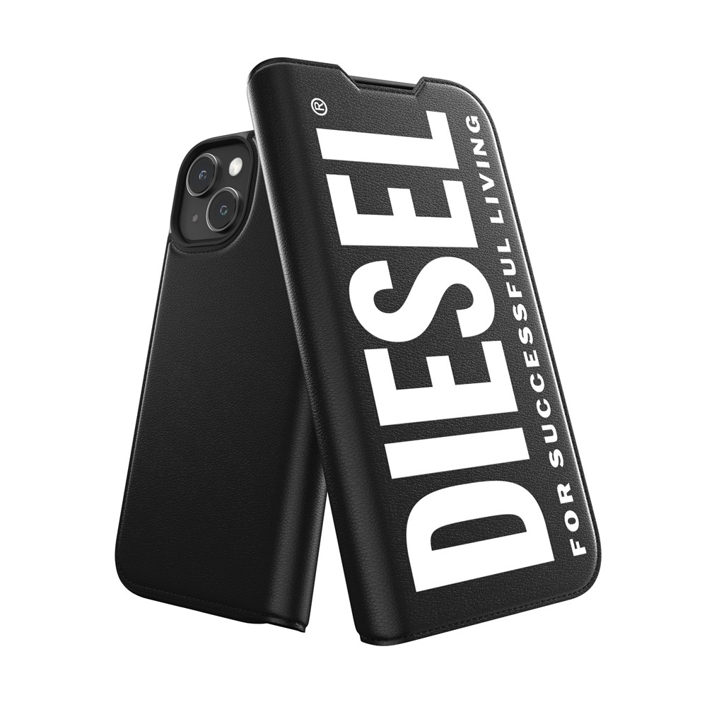DIESEL ディーゼル iPhone 15 Diesel Booklet Case Core FW23 Black