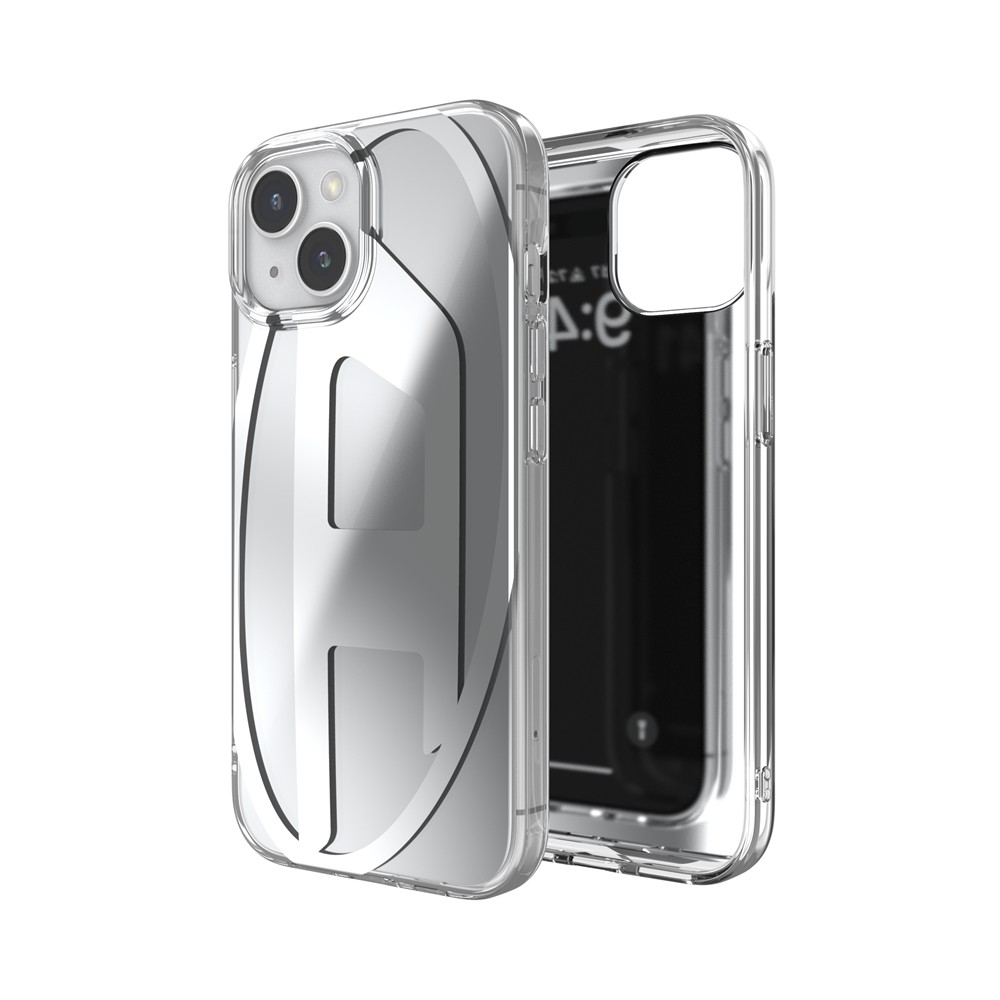 DIESEL ディーゼル iPhone 15 Diesel Oval D Clear Case D FW23 silvermetallic colored