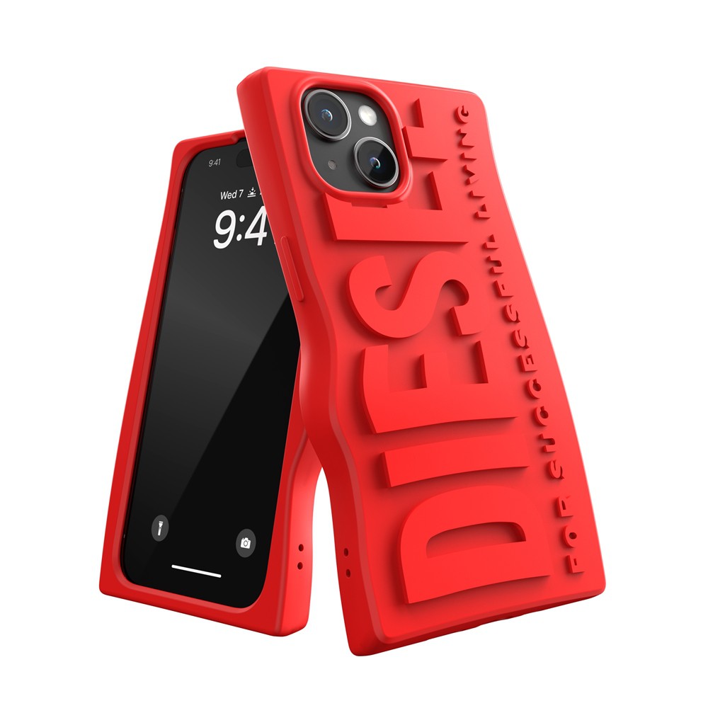 DIESEL ディーゼル iPhone 15 Diesel D By Diesel Silicone Case FW23 red