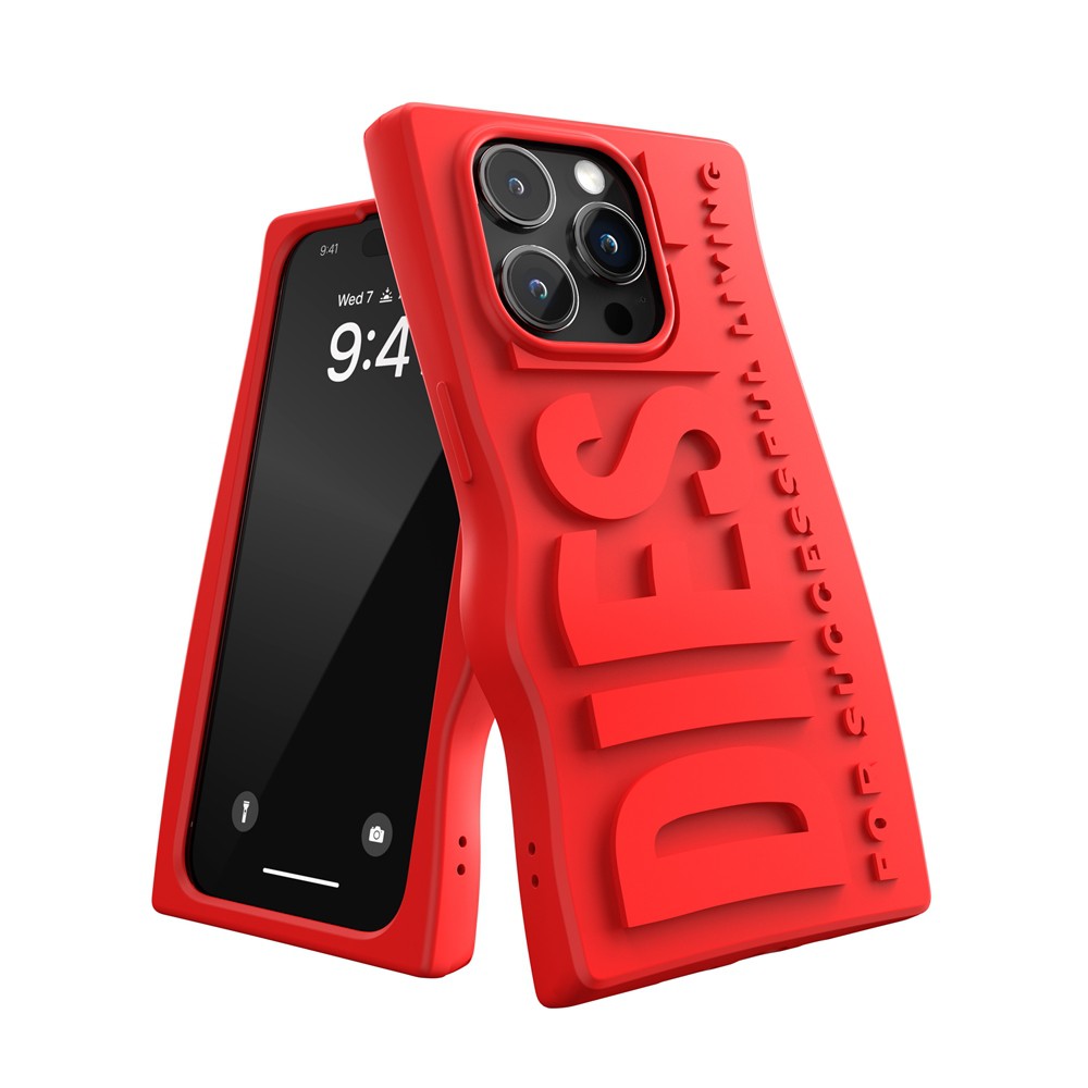 DIESEL ディーゼル iPhone 15 Pro Diesel D By Diesel Silicone Case FW23 red