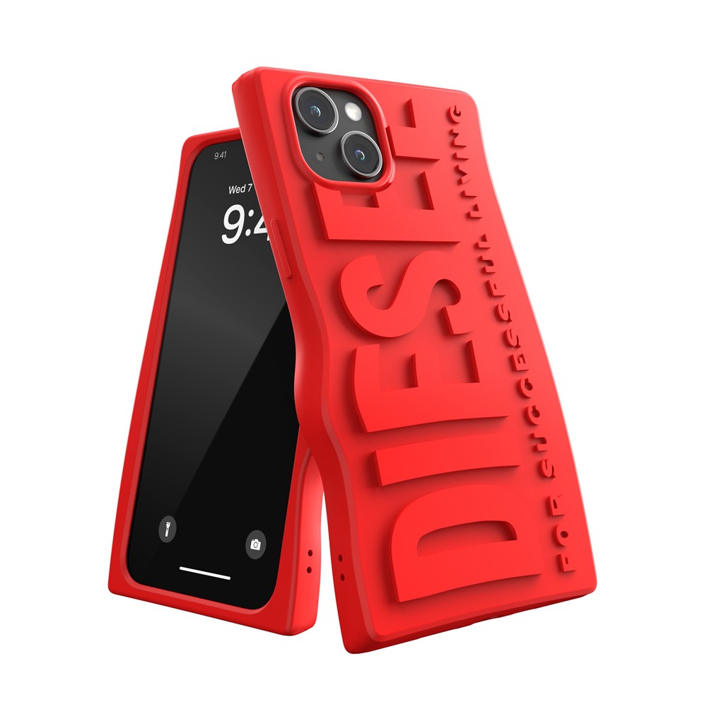 DIESEL ディーゼル iPhone 15 Plus Diesel D By Diesel Silicone Case FW23 red