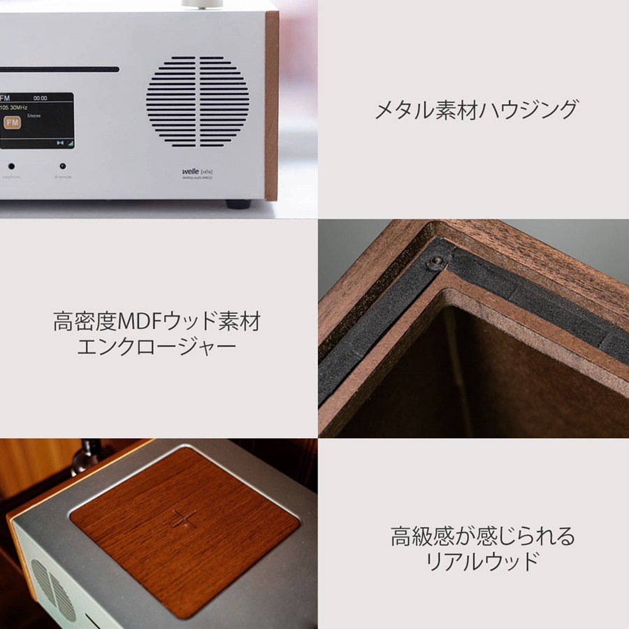 プレゼント サプライズ Welle(ベレー) Bluetoothデスクトップ型オーディオ W401D CDプレイヤー FMラジオ 通販 