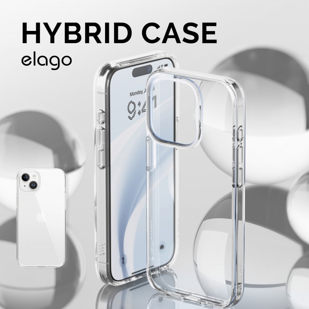 elago iPhone 15 Pro Max HYBRID CASE Transparent シリコン ケース