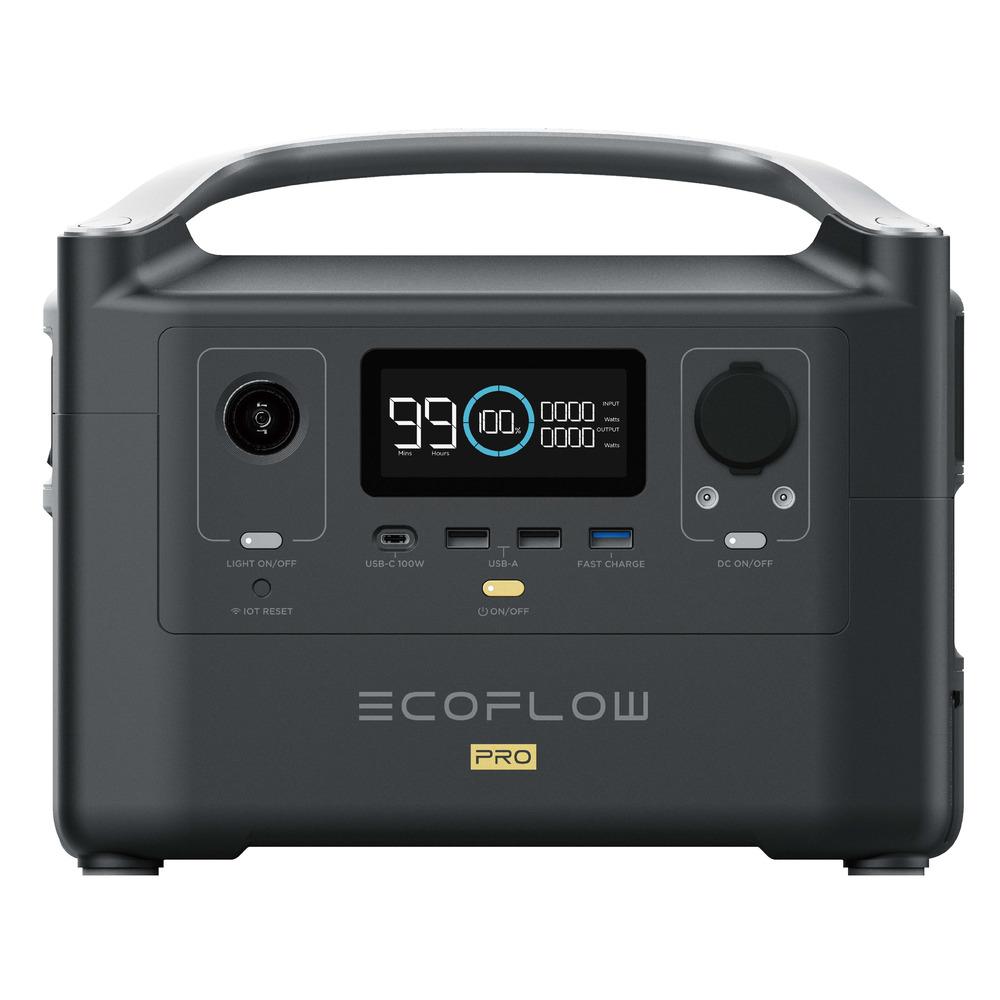 EcoFlow エコフロー RIVER Pro ポータブル電源720Wh ブラック 定格出力