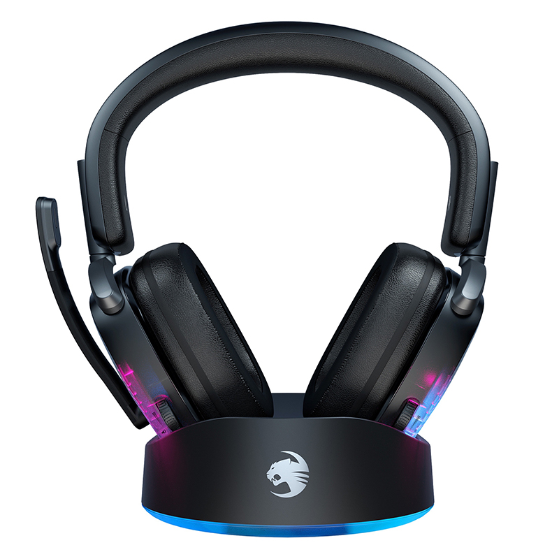 ROCCAT ロキャット Syn Max Air ドック付き ワイヤレス 3D Audio RGB ...