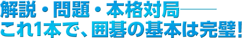 解説・問題・本格対局─これ1本で、囲碁の基本は完璧！