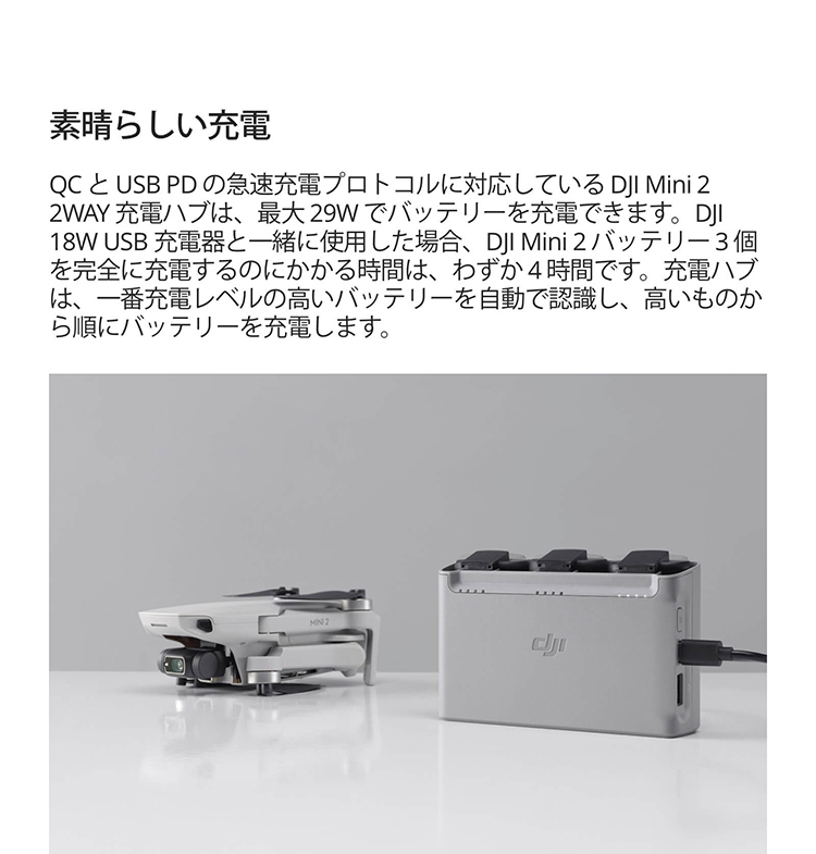 DJI Mini 2 ドローン + 2WAY 充電ハブ | www.innoveering.net