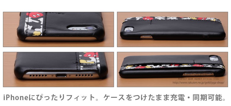大人気 PGA iPhone X XS用カードポケット付ハードケース スティッチ