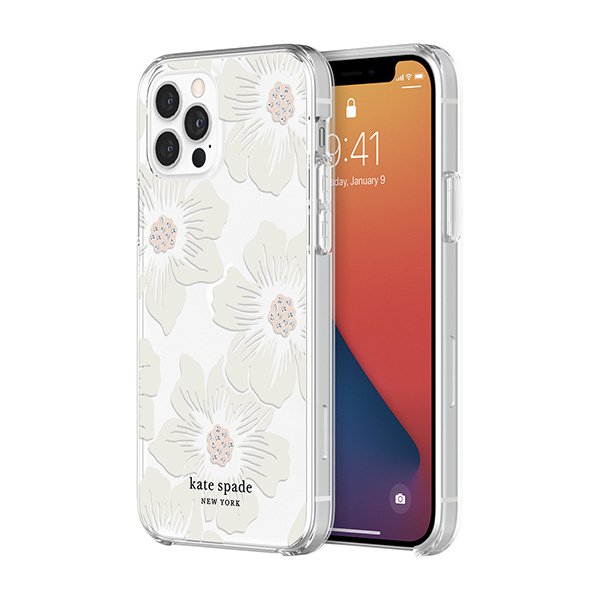 Kate Spade ケイトスペード Iphone12pro Iphone12 Hollyhock Floral Clear ケース 透明 クリア 花 ブランド おしゃれ 可愛い 白 ホワイト Softbank公式 Iphone スマートフォンアクセサリーオンラインショップ