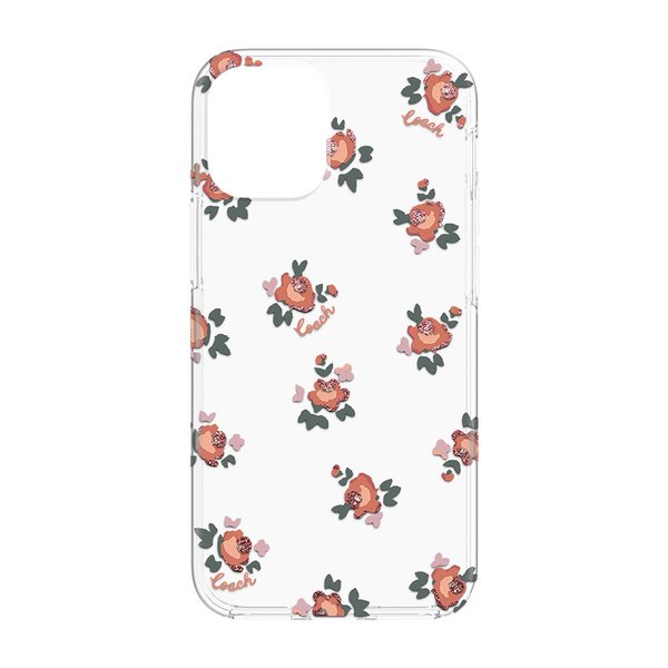 【SALE】COACH コーチ iPhone12mini ケース カバー スマホケース Protective Floral Melon Multi ブランド クリア 透明 おしゃれ 可愛い 花
