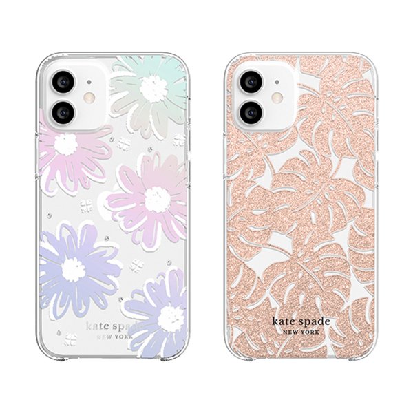 Kate Spade ケイトスペード Iphone12mini Island Leaf Pink Glitter ケース 透明 クリア 花 ブランド おしゃれ 可愛い ピンク Softbank公式 Iphone スマートフォンアクセサリーオンラインショップ