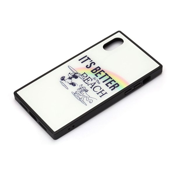 PGA iPhone XS/X用 ガラスハイブリッドケース ミッキーマウス/ホワイト