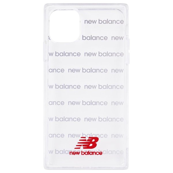 New Balance Iphone11 スクエア型tpuクリアケース ロゴボーダー レッド Softbank公式 Iphone スマートフォンアクセサリーオンラインショップ