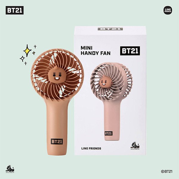 Bt21 グッズ 公式 ミニハンディファン ミニ扇風機 Linefriends 公式ライセンス品 ハンズフリー Rhf Bt21 Shooky Softbank公式 Iphone スマートフォンアクセサリーオンラインショップ