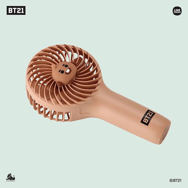 Bt21 グッズ 公式 ミニハンディファン ミニ扇風機 Linefriends 公式ライセンス品 ハンズフリー Rhf Bt21 Shooky Softbank公式 Iphone スマートフォンアクセサリーオンラインショップ