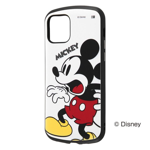 ray-out レイアウト iPhone12Pro iPhone12 ディズニー Disney アイフォン ケース カバー スマホケース ミッキー Mickey ホワイト 白 二重構造 ストラップ