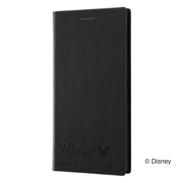 ray-out レイアウト iPhone12Pro iPhone12 ディズニー Disney アイフォン ケース カバー スマホケース ミッキー Mickey ブラック 黒 手帳 カードポケット