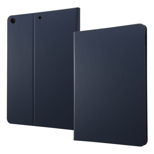 ray-out iPad 第7世代 レザーケース スタンド機能付き ダークネイビー