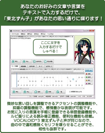 テキストで文字を入力するだけで簡単にしゃべる！